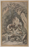 Fountain with Two Tritons Blowing Conch Shells (c. 1736)