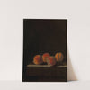 Four Apricots on a Stone Plinth by Adriaen Coorte