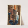 Four-colour study for &#039;Women on Stairway&#039; by Oskar Schlemmer