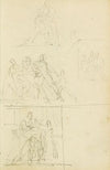 Four compositional studies for a group of figures