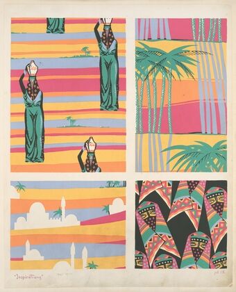 Four compositions of Middle Eastern scenes