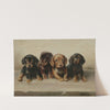 Four Dachshund puppies by Carl Reichert