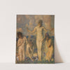 Four female nudes in a meadow with irises (ca.1880-90) by Carl Von Marr