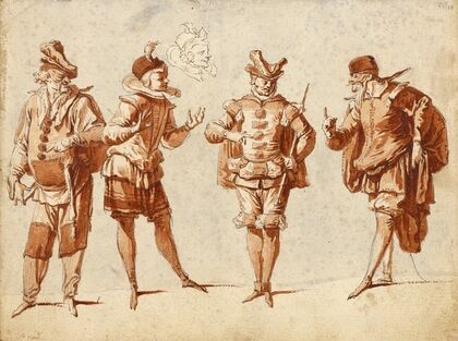 Four Figures in Theatrical Costume