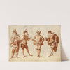 Four Figures in Theatrical Costume (1710) by Claude Gillot