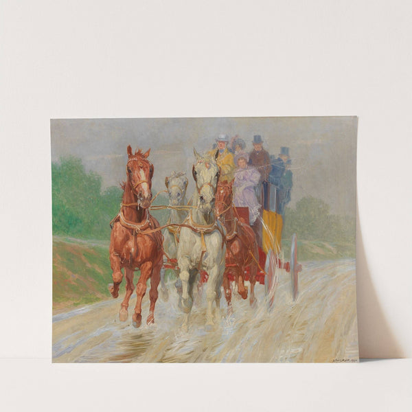 Four-in-Hand Coach in Old Vienna by Ludwig Koch