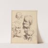 Four Male Heads by Hamlet Winstanley