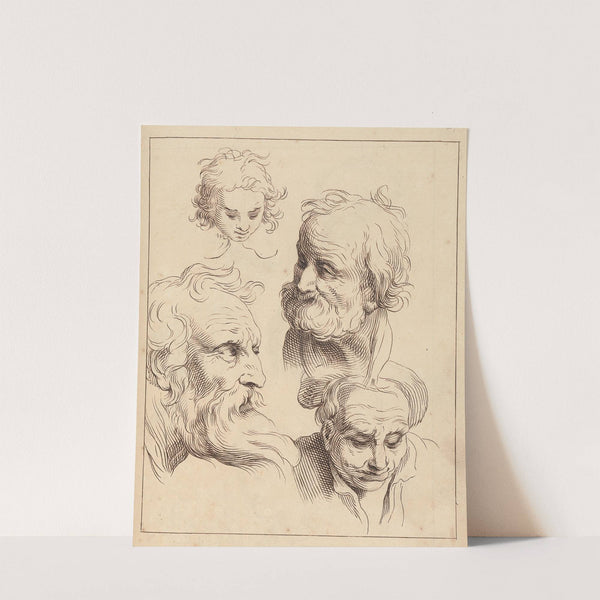 Four Male Heads by Hamlet Winstanley