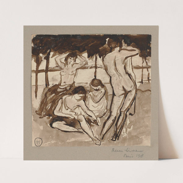 Four nudes (1908) by Hermann Lismann