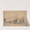 Four Oxen Pulling a Plough (1853) by Constant Troyon