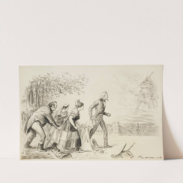 Four people at a table on a nice veranda (1918) by William Henry Walker