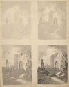Four studies of a castle entrance
