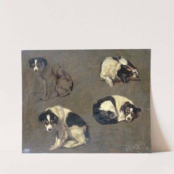 Four Studies of a Dog by Guillaume Anne van der Brugghen
