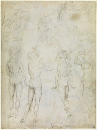 Four Studies of a Female Nude, an Annunciation and Two Studies of a Woman Swimming — size preview