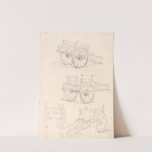 Four Studies of a Hay Cart by Thomas Girtin