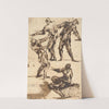 Four Studies of a Male Figure by Giovanni Battista Piranesi