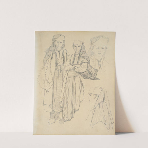 Four Studies of Youths by Théodore Valerio