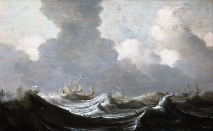 Four Vessels Running Before a Gale (1630)