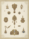 Ii Jahrgang (Liefr. I) 2. [Seven Designs For Jewelry, Including Necklace With Pearls And Diamonds With Central Flower Shape.]