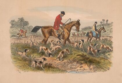 Fox-Hunting Sketches; No. 1. Going to Cover