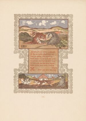 Fox (Reinaert) and badger (Grimbeert) (1910)