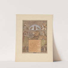 Fox (Reinaert) before lion (Nobel) and other animals in tribunal (1910) by Bernard Willem Wierink