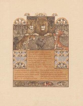 Fox (Reinaert) for lion (Nobel) and other animals (1910)