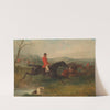 Foxhunting; Clearing a Brook (1863) by William Shayer