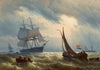 Frachtschiffe vor einer Küste (1862)