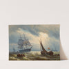 Frachtschiffe vor einer Küste (1862) by Johan Hendrik Louis Meyer