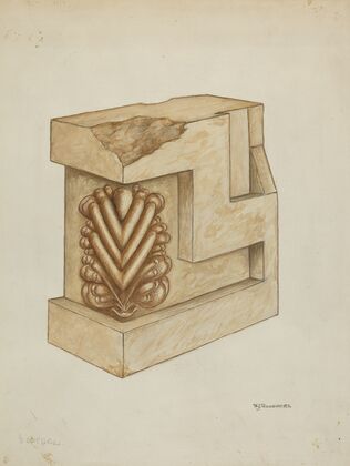 Fragment from Original Architrave of Mission Church Facade — size preview