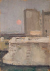 Fragment of a city in a fog