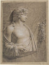Fragment von einem Weihrelief für Antinoos