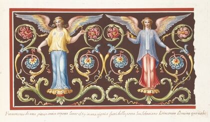 Frammento di una pittura antica soperto l’anno 1689 in una vigina fuori della porta San Sebastiano dirincontro Domine quo vadis. (1783) — size preview