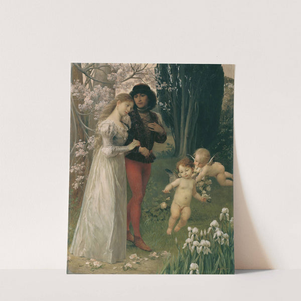 Francesca da Rimini und Paolo Junges Paar im Garten by Ernst Klimt
