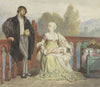Francesca di Rimini en Paolo di Polenta met kind op een balkon