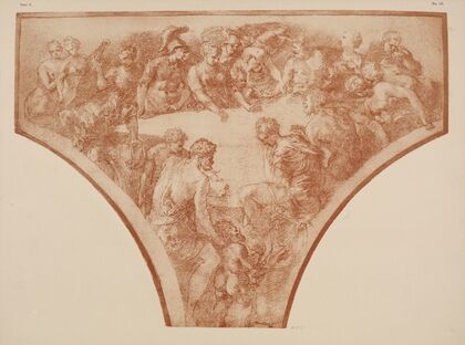 Francesco Primaticcio – Study for fresco of the banquet of the gods