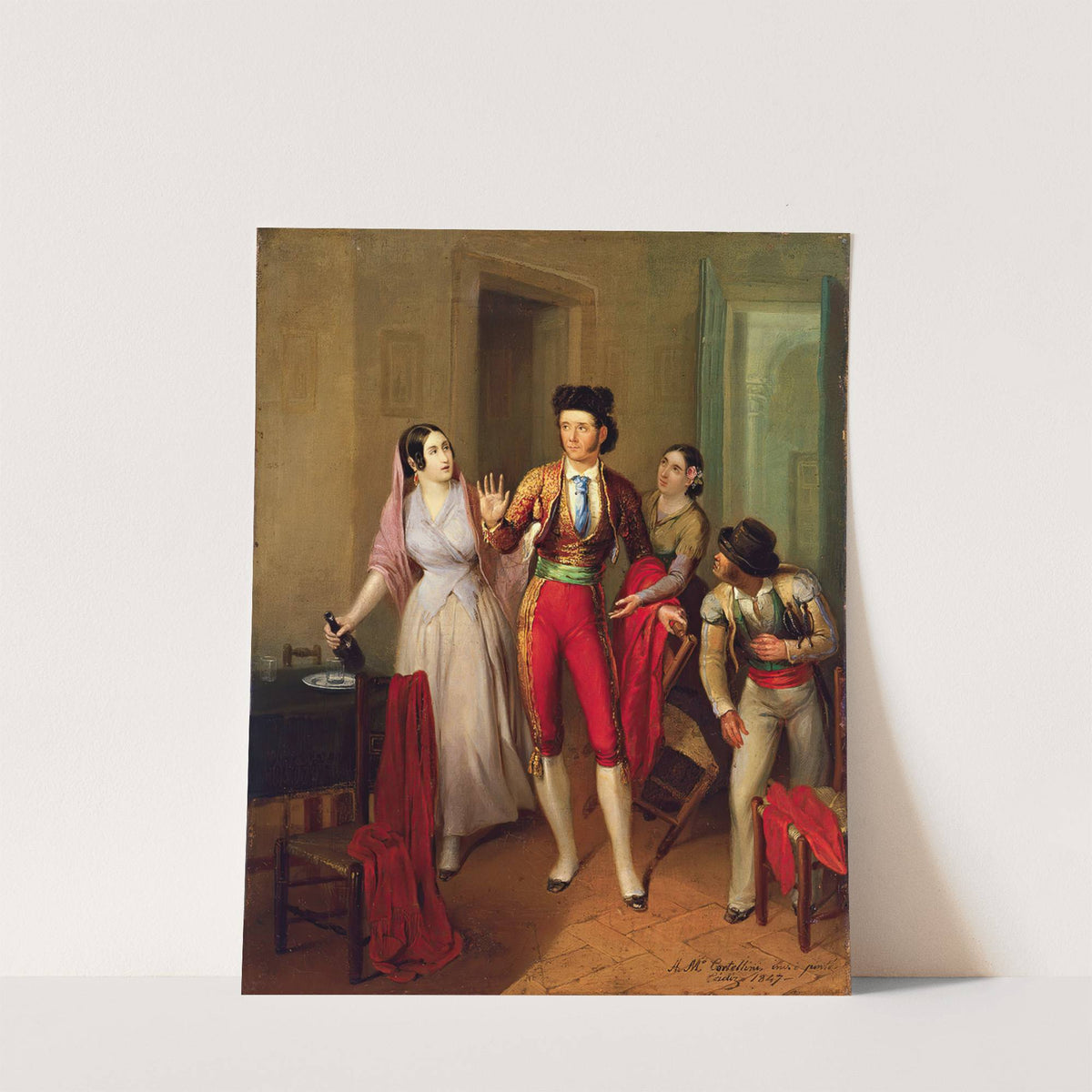 Francisco Montes, 'Paquiro', before a Bullfight. The Bullfighter’s Farewell by Angel María Cortellini Hernández