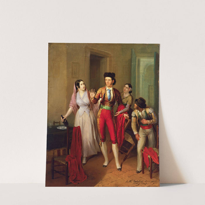 Francisco Montes, 'Paquiro', before a Bullfight. The Bullfighter’s Farewell by Angel María Cortellini Hernández