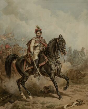 Franciszek Wodzicki at the head of the Krakusi cavalry
