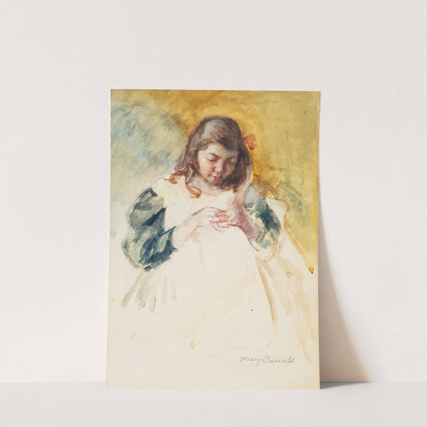 Françoise Sewing (No. 2) (1909) by Mary Cassatt