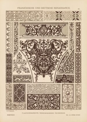 Franzosische und Deutsche Renaissance – Flachornamente verschiedener Techniken (1887)