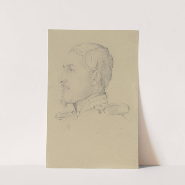 Französischer Offizier im Profil nach links by Johann Nepomuk Rauch