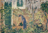 Frau in südlichem Garten
