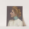 Frau mit goldenem Haar im Profil nach links by Osmar Schindler