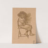 Frau mit Hut, auf einem Stuhl sitzend by Hermann Lismann
