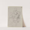 Frau mit Kind und einer Garbe unter dem linken Arm by Jakob Becker