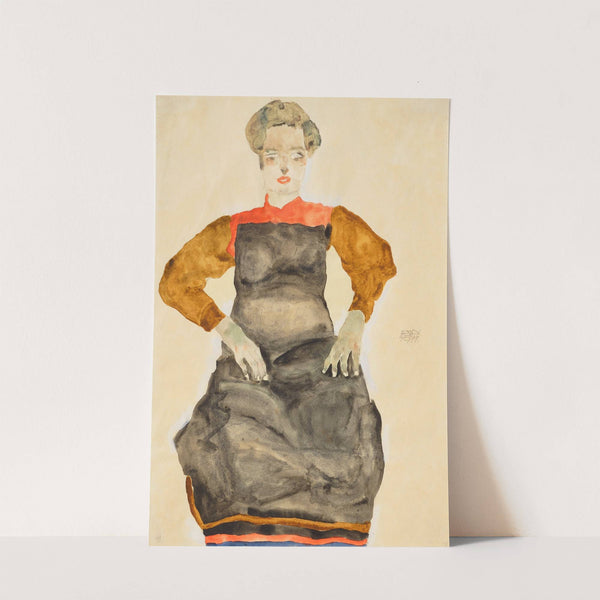 Frau mit schwarzer Schürze (1911) by Egon Schiele