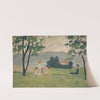 Frauen und Kind in Wiese by Ernst Schiess