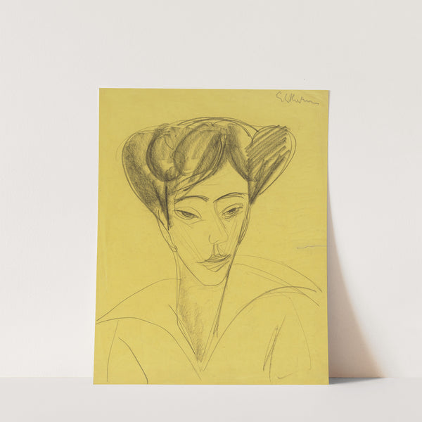 Frauenkopf (ca. 1915) by Ernst Ludwig Kirchner
